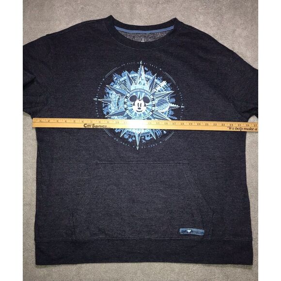 Disney Parks Mickey Mouse Compass Pullover XL‎ Sweatshirt Unisex Blue X-Large - Picture 7 of 12